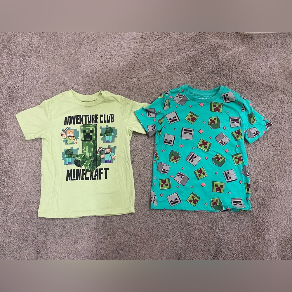 Boys Minecraft Shirts size 6 (2 total)